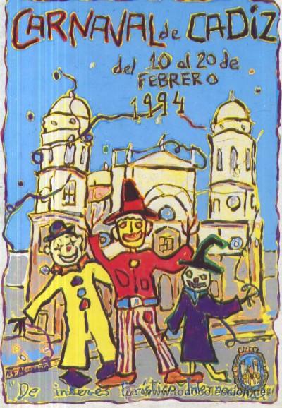 Libros de segunda mano: CARNAVAL DE CADIZ 1994 DE INTERES TURISTICO INTERNACIONAL  (A/ C- 335, 4)