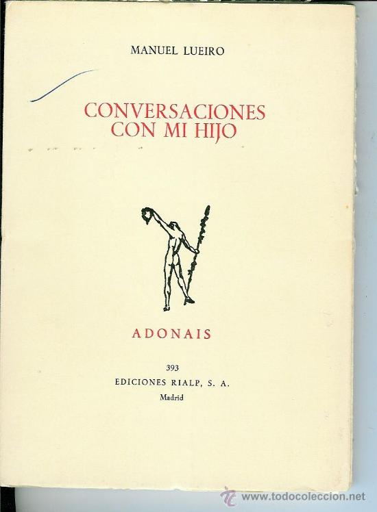 Libros de segunda mano: Conversaciones con mi hijo (Lueiro, Manuel) - Foto 1