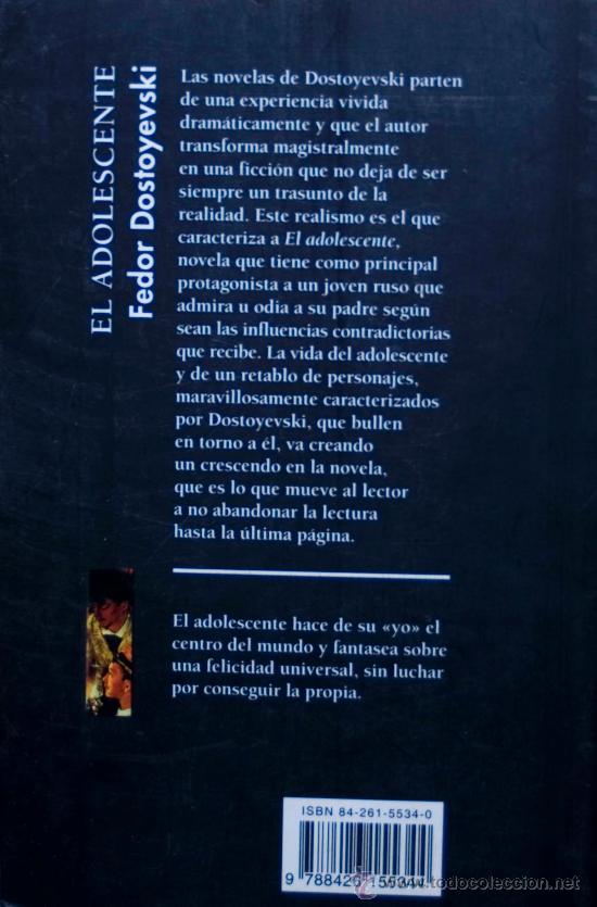 Libros de segunda mano: FEDOR DOSTOYEVSKI / EL ADOLESCENTE. EDITORIAL JUVENTUD.  A ESTRENAR. - Foto 2