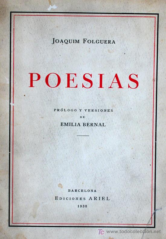 Libros de segunda mano: Poesias. Joaquim Folguera - Foto 1