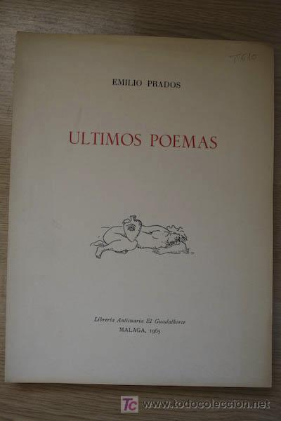 Libros de segunda mano: &Uacute;ltimos poemas. Prados (Emilio) - Foto 1