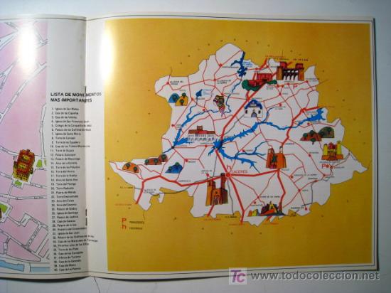 Libros de segunda mano: CACERES - GUIA, PLANO Y MAPA - PMT - 1972 - Foto 2