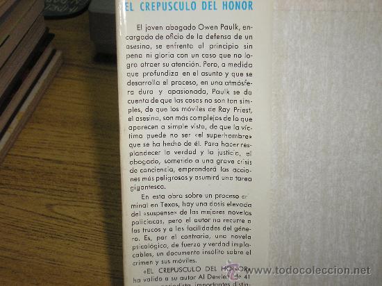Libros de segunda mano: EL CREPUSCULO DEL HONOR (AL DEWLEN) - Foto 4