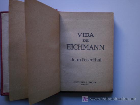 Libros de segunda mano: VIDA DE EICHMANN - Foto 3