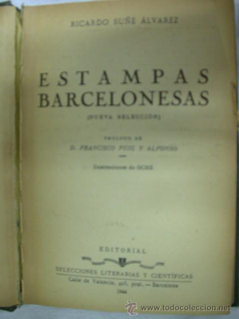 Libros de segunda mano: Estampas Barcelonesas. Ricardo Su&ntilde;e Alvarez - Foto 1