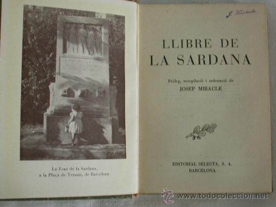 Libros de segunda mano: Llibre de la Sardana. Josep Miracle - Foto 1