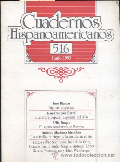 Libros de segunda mano: CUADERNOS HISPANOAMERICANOS. N&ordm; 516. JUNIO 1993  (A/ REV- 053) - Foto 1