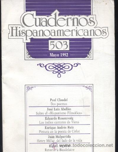 Libros de segunda mano: CUADERNOS HISPANOAMERICANOS. MAYO 1992. N&ordm; 503 (A/ REV- 096) - Foto 1