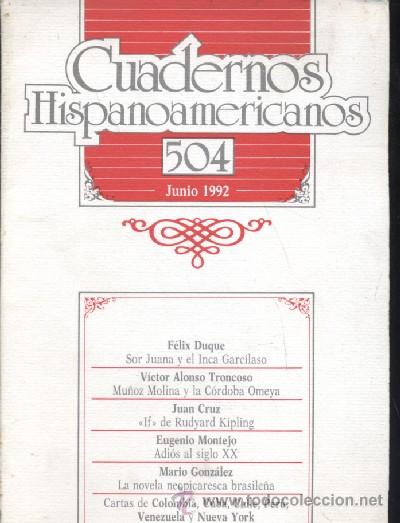 Libros de segunda mano: CUADERNOS HISPANOAMERICANOS. JUNIO 1992. N&ordm; 504  (A/ REV- 097) - Foto 1