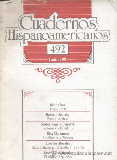 Libros de segunda mano: CUADERNOS HISPANOAMERICANOS. JUNIO 1991. N&ordm; 492  (A/ REV- 111) - Foto 1