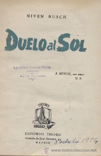 Libros de segunda mano: DUELO AL SOL  (A/ CI- 052) - Foto 1