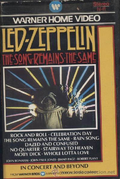 Libros de segunda mano: THE SONG REMAINS THE SAME (VHS) (A/ MU- 207)