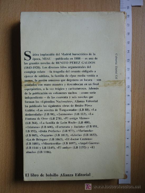 Libros de segunda mano: BENITO P&Eacute;REZ GALD&Oacute;S - MIAU. ALIANZA EDITORIAL - Foto 2