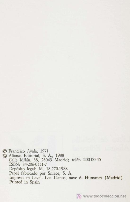 Libros de segunda mano: FRANCISCO AYALA / LOS USURPADORES. ALIANZA EDITORIAL. 1&ordf; EDICI&Oacute;N. - Foto 3