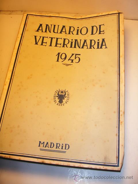 Libros de segunda mano: Anuario de veterinaria 1945 - Foto 1