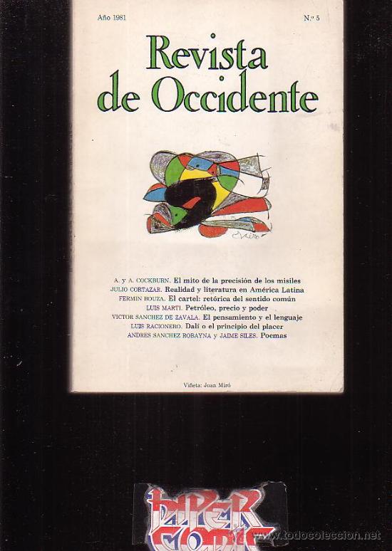 Libros de segunda mano: REVISTA DE OCCIDENTE N&ordm; 5 - Editada : ABRIL - JUNIO 1981 - Foto 1