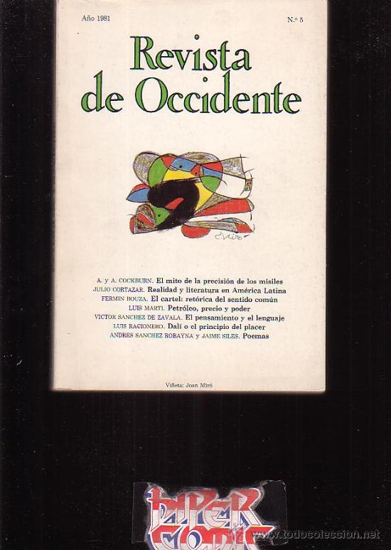 Libros de segunda mano: REVISTA DE OCCIDENTE N&ordm; 5 - Editada : ABRIL - JUNIO 1981 - Foto 1