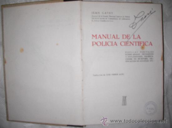 Libros de segunda mano: MANUAL DE LA POLICIA CIENTIFICA DE JEAN CAYET - Foto 1