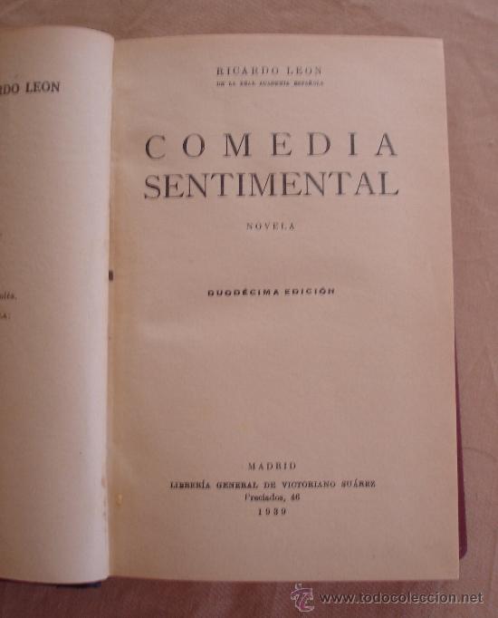 Libros de segunda mano: COMEDIA SENTIMENTAL - RICARDO LEON - 1939. - Foto 3
