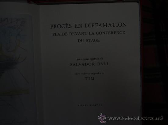 Libros de segunda mano: Dal&iacute; - libro original completo - Proc&egrave;s en diffamation Plaid&eacute; Devant la conf&eacute;rence du stage. - Foto 8