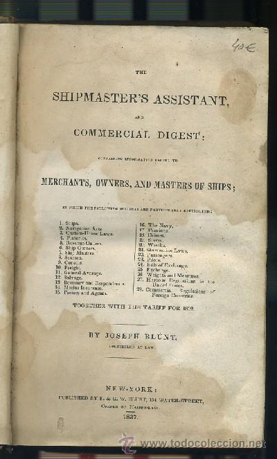 Libros de segunda mano: THE SHIPMASTER&acute;S ASSISTANT AND COMERCIAL DIGEST  (A/ COM- 052) - Foto 1