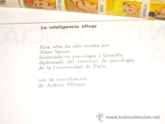 Libros de segunda mano: la inteligencia eficaz- por Alain Sarton - Foto 3