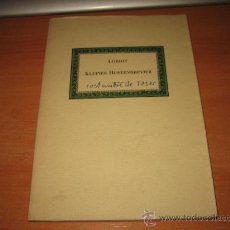 Libros de segunda mano: KLEINES HUSTENBREVIER (COSTUMBRE DE TOSER) POR LORIOT 1966 VER FOTOS