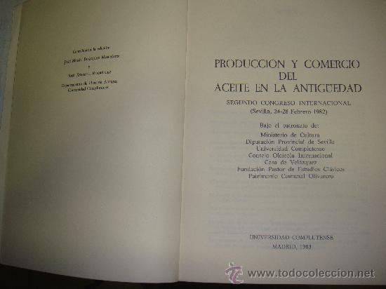 Libros de segunda mano: PRODUCCI&Oacute;N Y COMERCIO DE ACEITE EN LA ANTIG&Uuml;EDAD. - Foto 1