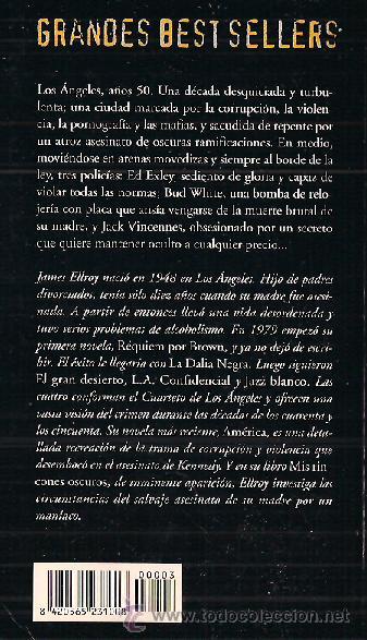 Libros de segunda mano: JAMES ELLROY / L. A. CONFIDENTIAL.  EDICIONES B. * NOVELA NEGRA * - Foto 2
