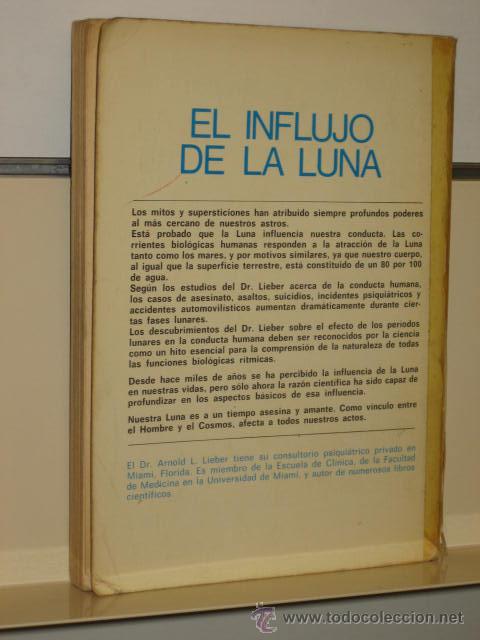 Libros de segunda mano: EL INFLUJO DE LA LUNA - DR. ARNOLD L. LIEBER - EDAF - Foto 2