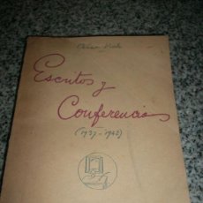 Libros de segunda mano: ESCRITOS Y CONFERENCIAS (1937-1942), POR CÉSAR VIALE - AUTOGRAFIADO - ARGENTINA - UNICO!!. Lote 26555482