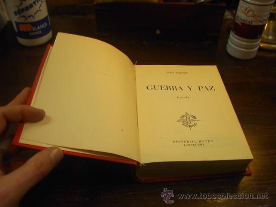 Libros de segunda mano: Leon Tolstoi, Guerra y Paz, Ed. Mateu, 1958 - Foto 1