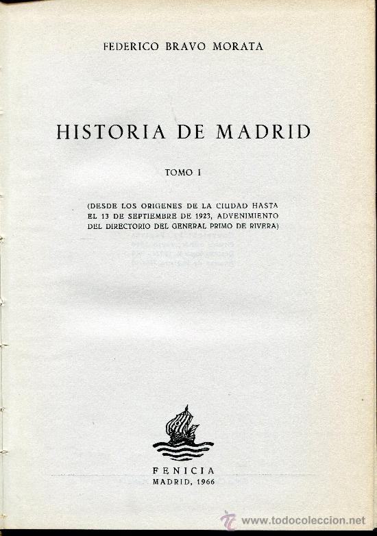 Libros de segunda mano: historia de madrid  -- federico bravo morata - Foto 2