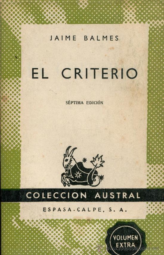 Libros de segunda mano: el criterio  -- balmes - Foto 1