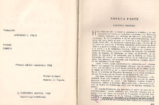 Libros de segunda mano: LEON TOLSTOI / GUERRA Y PAZ. EN DOS TOMOS. EDICIONES. VERTICE, 1968. 1&ordf; EDICI&Oacute;N. - Foto 3