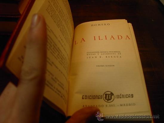Libros de segunda mano: Homero, La Iliada, 10 ed. Ediciones Ibericas, 1965 - Foto 1