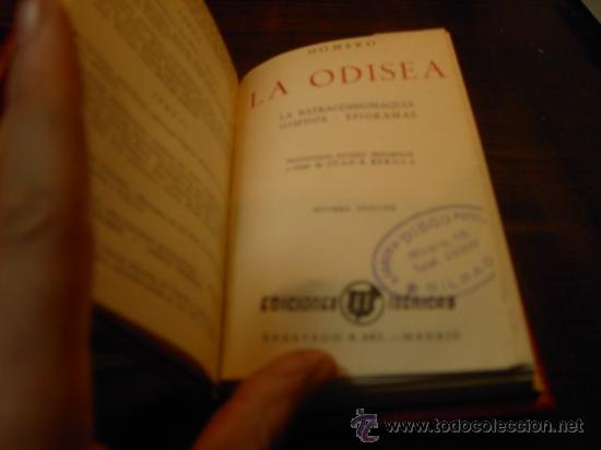 Libros de segunda mano: Homero, La Odisea, 9 ed. Ed. Ibericas, 1965 - Foto 1