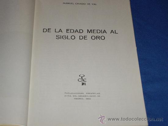 Libros de segunda mano: DE LA EDAD MEDIA AL SIGLO DE ORO - Foto 2