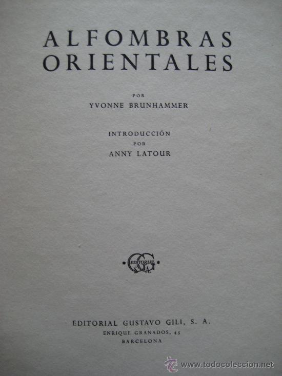 Libros de segunda mano: ALFOMBRAS ORIENTALES. Yvonne Brunhammer - Foto 1