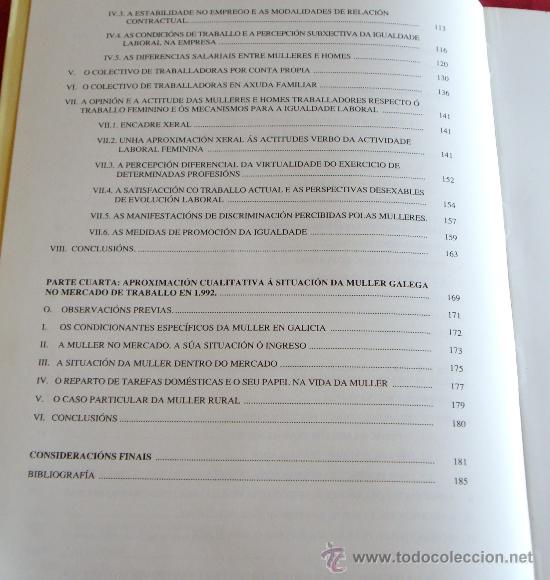 Libros de segunda mano: A MULLER GALEGA NO MERCADO DE TRABALLO - Foto 5