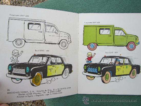 Libros de segunda mano: PEQUE&Ntilde;OS PINTORES -TRANSPORTES -EDITORIAL TORAY 1966 - Foto 3