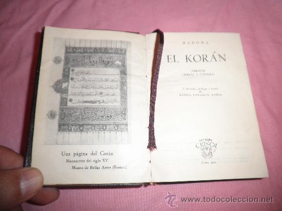Libros de segunda mano: EL KORAN - MAHOMA - AGUILAR&middot;EN PIEL. - Foto 2