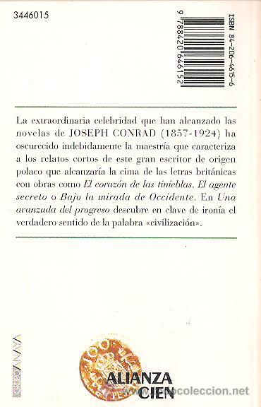 Libros de segunda mano: JOSEPH CONRAD / UNA AVANZADA DEL PROGRESO . ALIANZA EDITORIAL  . RELATO - Foto 2