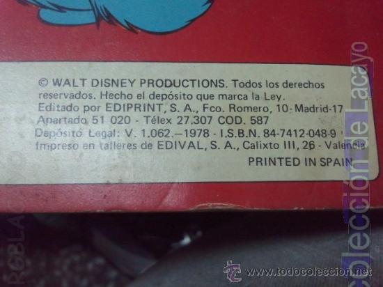 Libros de segunda mano: LA DAMA Y EL VAGABUNDO CUENTO Y COLOREA 1978 - Foto 2