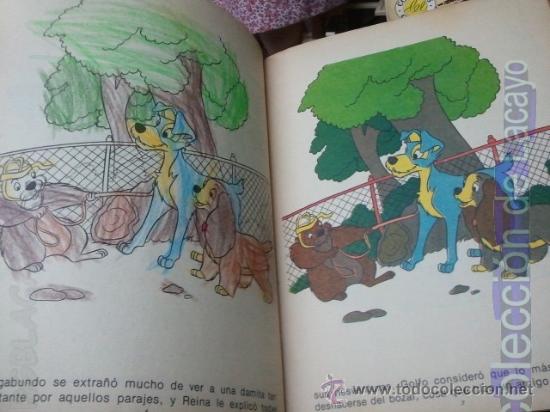 Libros de segunda mano: LA DAMA Y EL VAGABUNDO CUENTO Y COLOREA 1978 - Foto 4