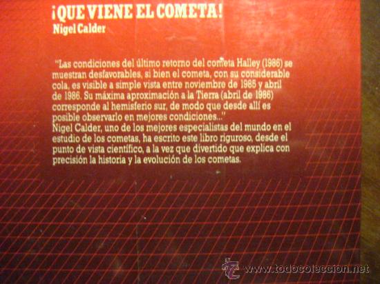 Libros de segunda mano: que viene el cometa, nigel calder,     salvat cientifica ( tecnicos c2 - Foto 2