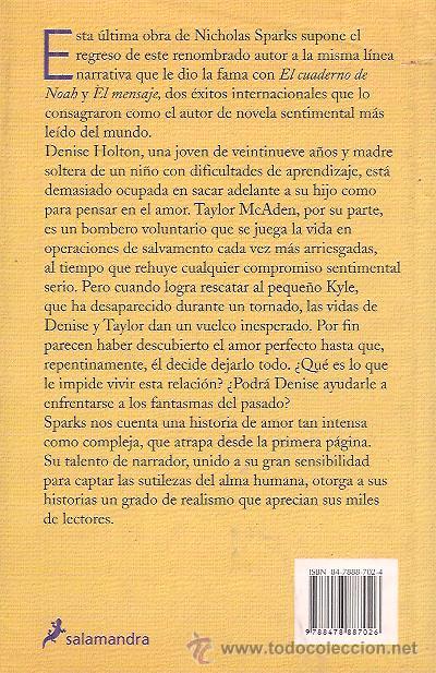 Libros de segunda mano: NICHOLAS SPARKS / EL RESCATE . ED. SALAMANDRA 2001 1&ordf; EDICI&Oacute;N. - Foto 2