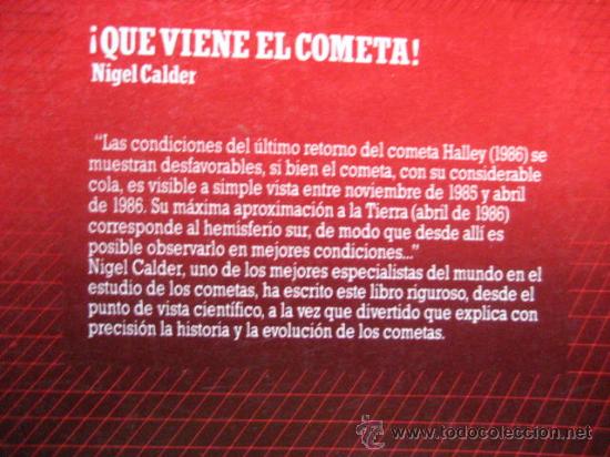 Libros de segunda mano: que viene el cometa, nigel calder, cientifico salvat  ( tecnico c3 - Foto 2