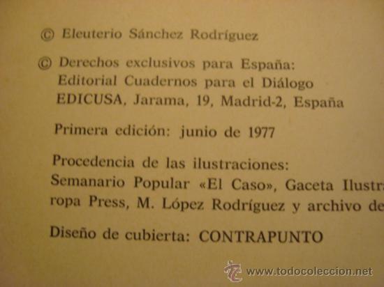 Libros de segunda mano: Eleuterio Sanchez, MEMORIAS DE - Foto 2