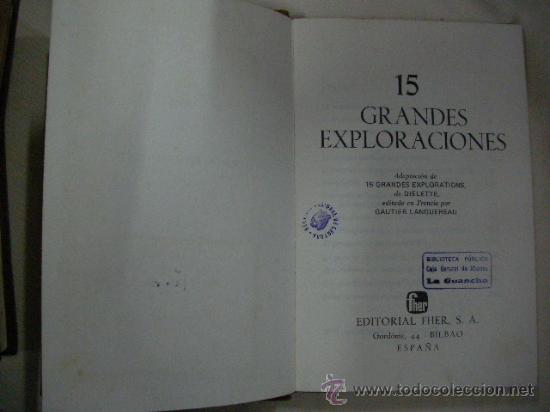 Libros de segunda mano: 15 GRANDES EXPLORACIONES DE - CG4 - Foto 1